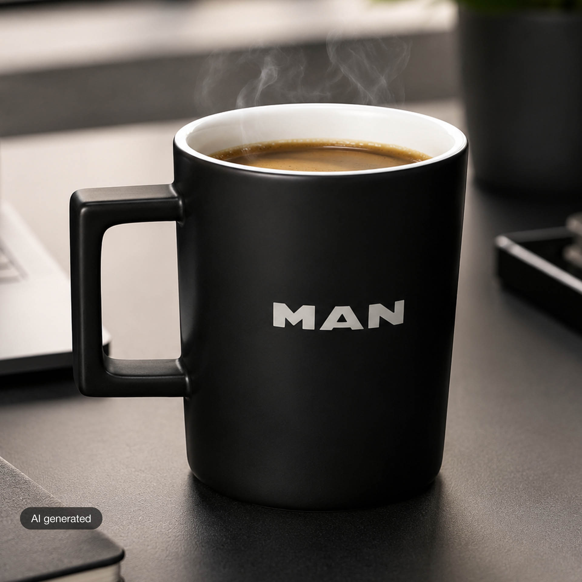 Keramiktasse schwarz 300 ml