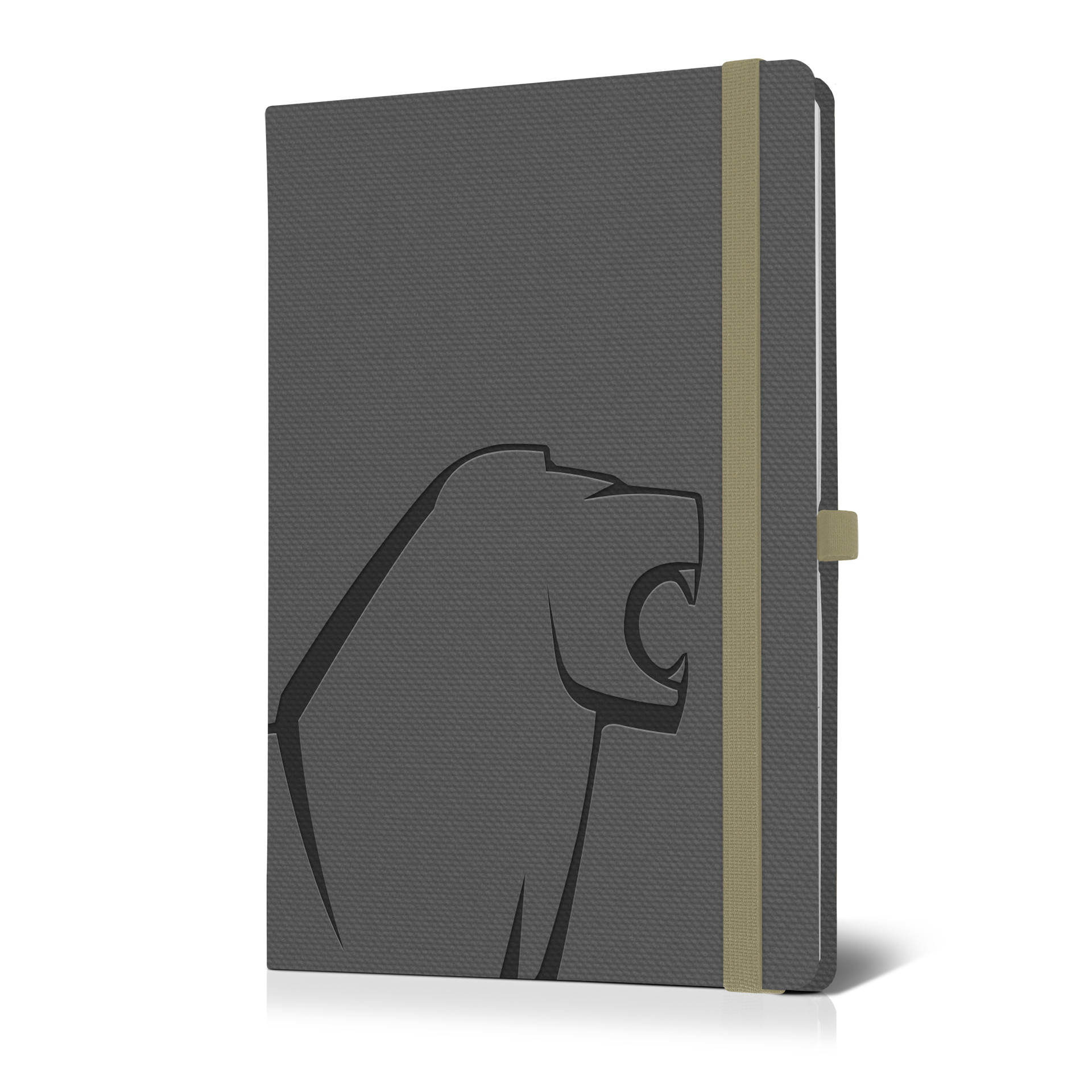 Notizbuch A5 anthrazit/beige