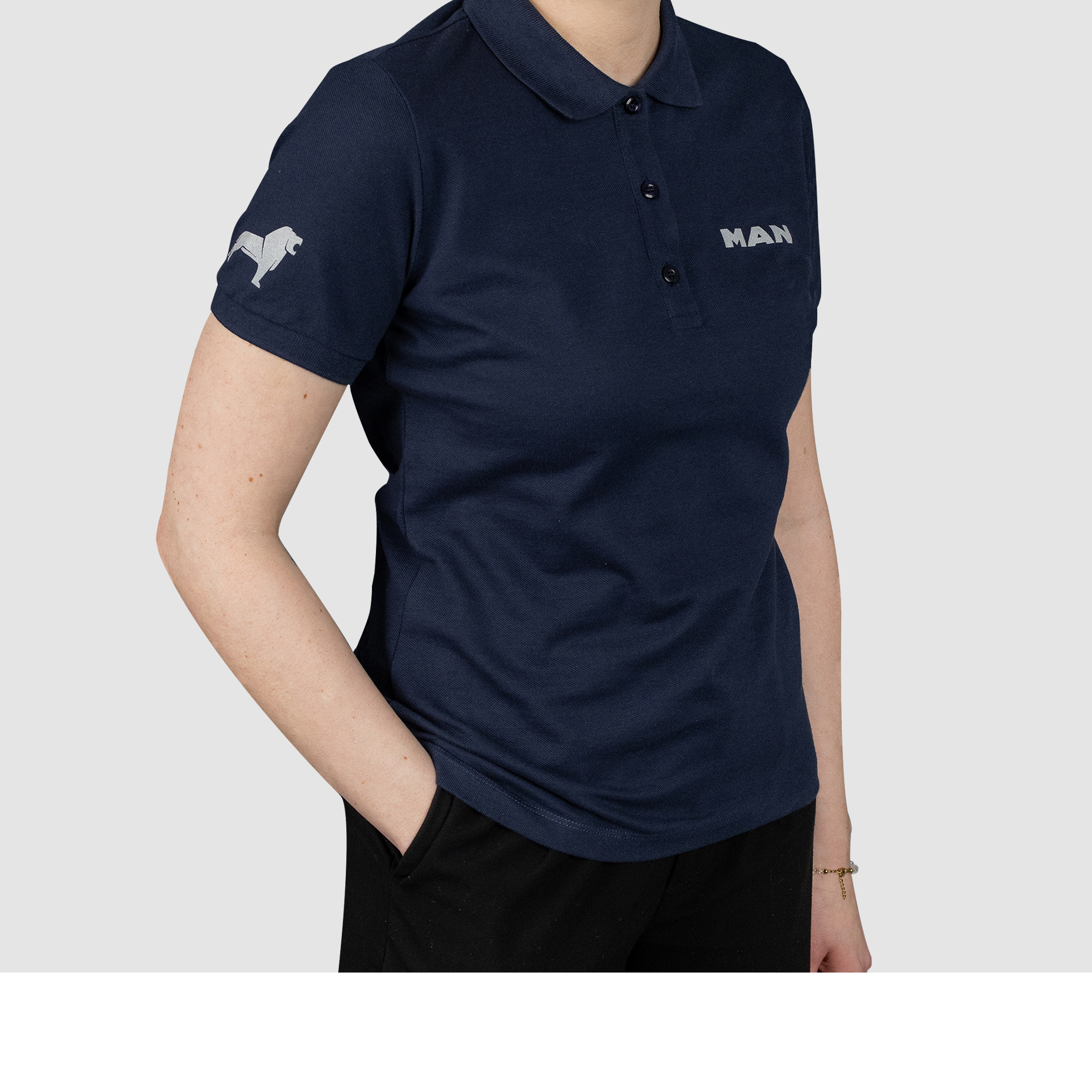 Poloshirt Damen blau