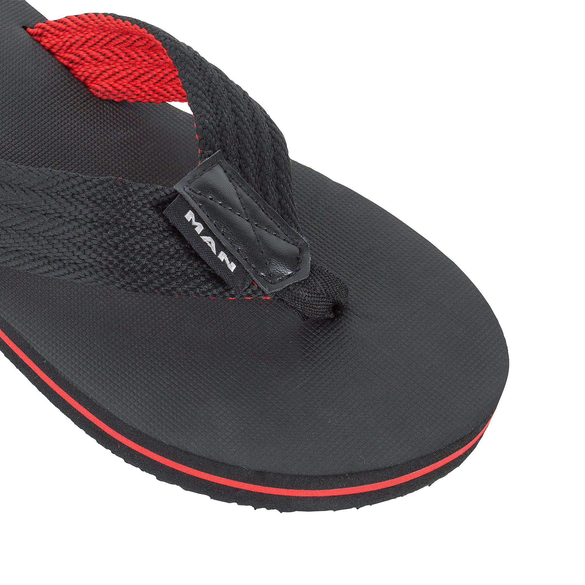 Bathing shoes flip flops black-red