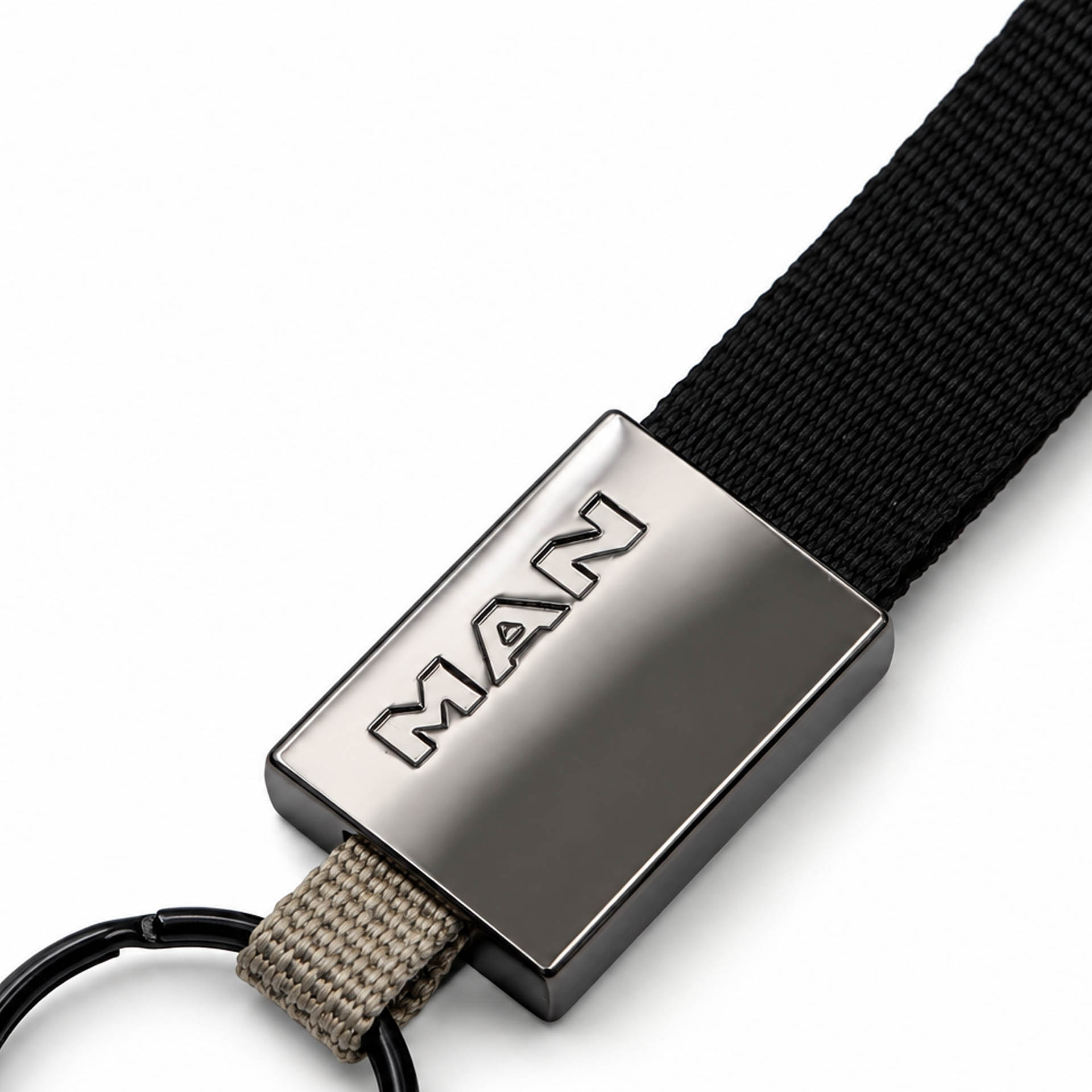 Lanyard schwarz mit Metallemblem
