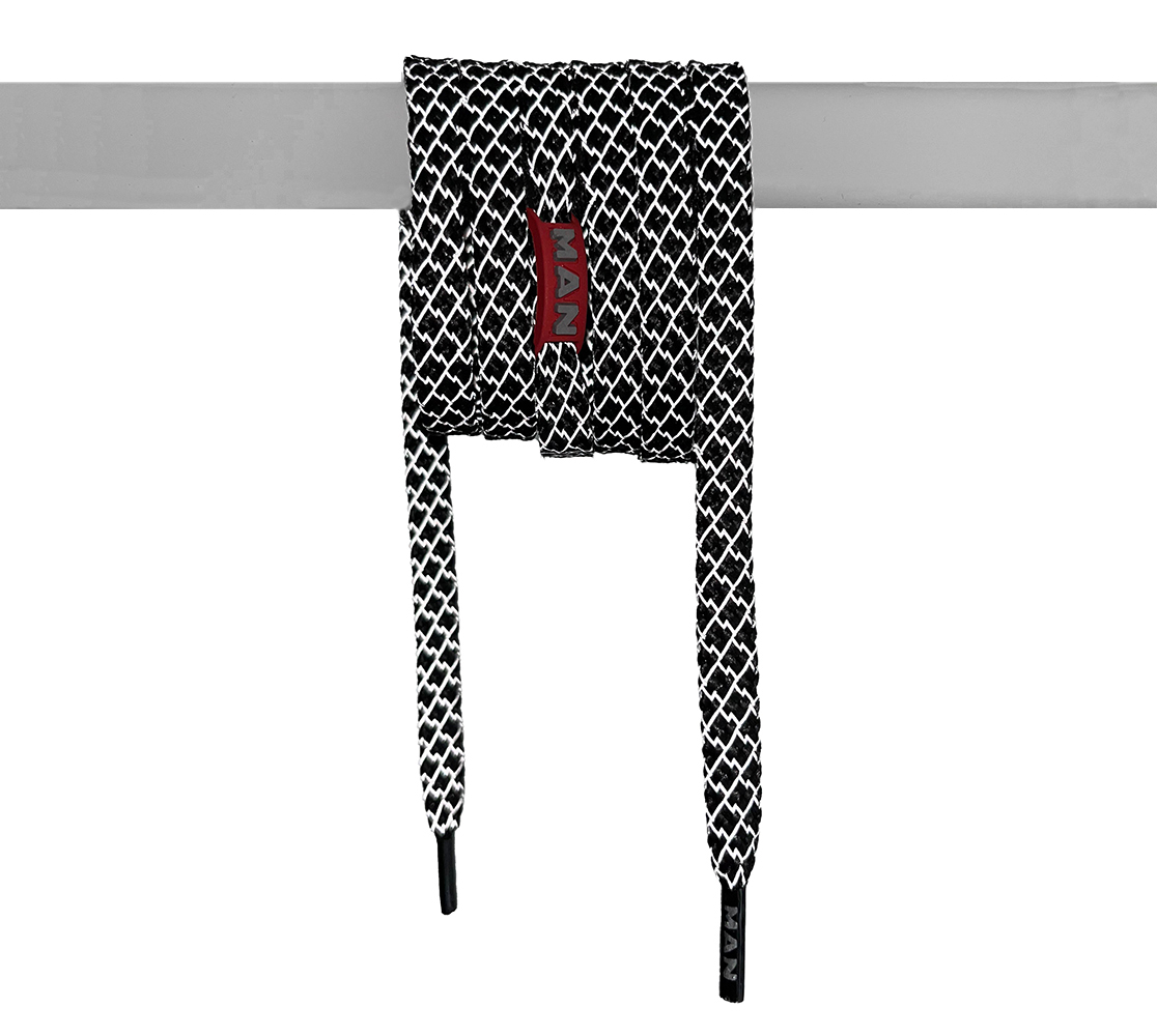 Schnürsenkel schwarz/weiß reflektierend